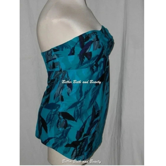 Liz Lange Target Maternity Bandeaukini‎ Swim Suit Pregnancy Top Blue NWOT - Picture 2 of 5